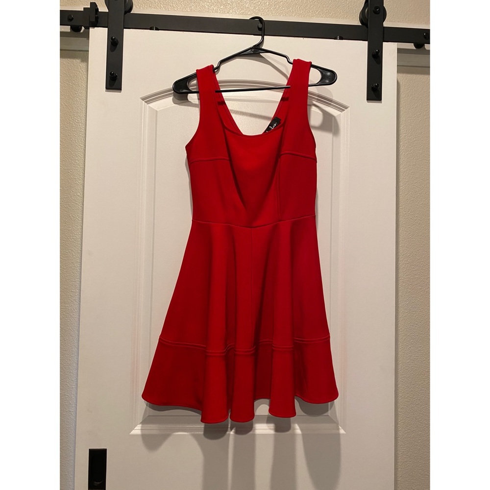 Red tank dress